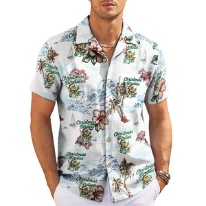 Christmas Birdies golf frog tropical palm tree Hawaiian shirt variant 3