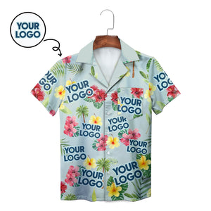 Personalised face photo birthday Hawaiian shirt tropical floral variant 2