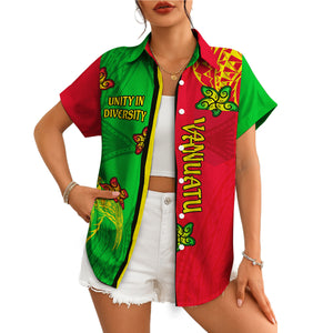 Green and red split Vanuatu tribal turtle Hawaiian shirt variant 4